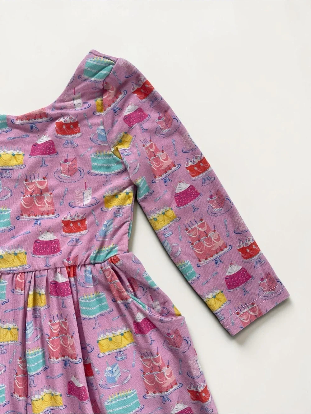 SWEETHONEY EUC HSA Cake Party Birthday Print Bamboo Romper